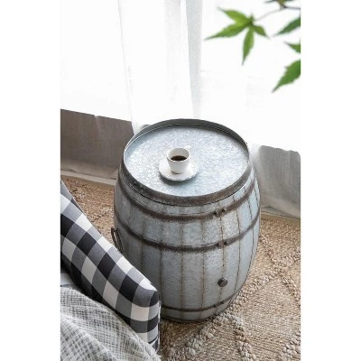 NicBex Outdoor End Table Modern Drum Outdoor Coffee Table Outdoor Side Table, Drum Patio Table Small Table For Backyard, Balcony, Porch 8 NicBex Outdoor End Table Modern Drum Outdoor Coffee Table Outdoor Side Table, Drum Patio Table Small Table For Backyard, Balcony, Porch - Image 6