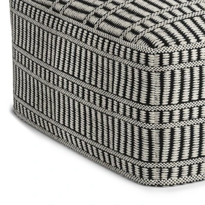NicBex Square Pouf Ideal For Relaxing And Additional Seating Durable And Stylish Accent Furniture, Black/White 5 NicBex Square Pouf Ideal For Relaxing And Additional Seating Durable And Stylish Accent Furniture, Black/White - Image 3