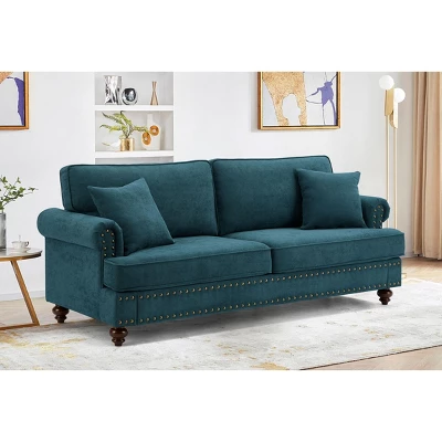 NicBex 82.09 Inch Chenille Sofa Couch,3-Seater Sofa With 2 Throw Pillows For Living Room,Bedroom,Office,Apartment 3 NicBex 82.09 Inch Chenille Sofa Couch,3-Seater Sofa With 2 Throw Pillows For Living Room,Bedroom,Office,Apartment