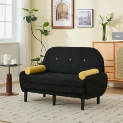 NicBex Modern Velvet Convertible Sofa Loveseat With Side Pockets & USB Port,Comfy Sleeper Sofa For Living Room,Apartment -Nicbex GUEST f4697abf 483f 4795 b5ec 77e25b0e78cd