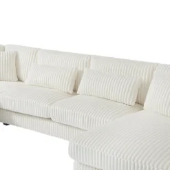 NicBex Couches For Living Room 129" U-shaped Oversized Sectional Sofa Modern Corduroy Upholstered Sofa Couch With A Chaise Lounge