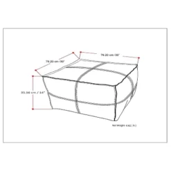 NicBex Large Square Coffee Table Pouf Ottoman Footstool For Living Room, Bedroom, Distressed Brown 8 NicBex Large Square Coffee Table Pouf Ottoman Footstool For Living Room, Bedroom, Distressed Brown -Nicbex GUEST f6872913 e1dd 401f 9ee8 d418753eaeae