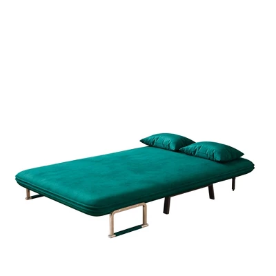 NicBex 3 Folding Sofa Beds Velvet Couch Chair To Bed Convertible For Adults With Adjustable Backrest And 2 Pillows 4 NicBex 3 Folding Sofa Beds Velvet Couch Chair To Bed Convertible For Adults With Adjustable Backrest And 2 Pillows - Image 2