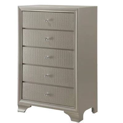 NicBex Dresser For Bedroom With Embossed Crocodile,Chest Of Drawers With Faux Diamond Round Knobs,Storage Dressers For Bedroom 8 NicBex Dresser For Bedroom With Embossed Crocodile,Chest Of Drawers With Faux Diamond Round Knobs,Storage Dressers For Bedroom - Image 6