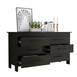 NicBex 6 Drawers Double Dresser For Bedroom,Chest Of Drawers With Black Metal Handle Design,Freestanding Dresser,Storage Dressers For Bedroom -Nicbex GUEST f8e82922 ffce 4a4a a0fd 8832fed4b939 1
