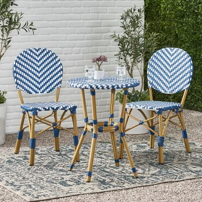 NicBex Outdoor Dining Table Set Bistro Table With Rattan Top & Chairs,Patio Furniture Bistro Set For Garden,Backyard,Poolside 8 NicBex Outdoor Dining Table Set Bistro Table With Rattan Top & Chairs,Patio Furniture Bistro Set For Garden,Backyard,Poolside - Image 6