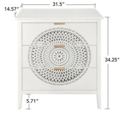 NicBex 3 Drawers Dresser For Bedroom With Hollow-Carved,Chest Of Drawers With Metal Handles Design,Storage Dressers For Bedroom -Nicbex GUEST fc37996d dbc6 4648 baa3 b64104ee6f79