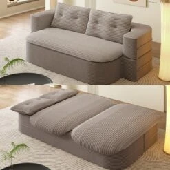 NicBex Functional Foldable Futon Sofa Bed With Plush Blanket & Pillows,Convertible Sleeper Deep Seat Sofa Couch For Living Room -Nicbex GUEST fe6246bf 32b5 4398 a166 ffbfb8781267