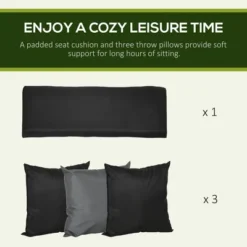 NicBex 3-Seat Outdoor Patio Swing Chair With Cushion,3 Throw Pillows And Adjustable Tilt Canopy For Patio Bedroom Porch Garden 10 NicBex 3-Seat Outdoor Patio Swing Chair With Cushion,3 Throw Pillows And Adjustable Tilt Canopy For Patio Bedroom Porch Garden -Nicbex GUEST fe8759ea 3627 4741 9158 3c719bcadab9